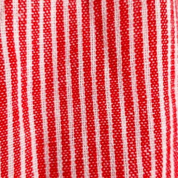 White House Red & White Striped Pin-up Peek-a-boo Style Open Front Sundress SZ S - Picture 7 of 11
